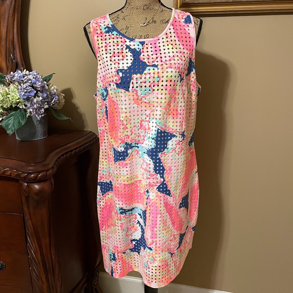 Lilly Pulitzer Stretch Shift Dress Seashells XL